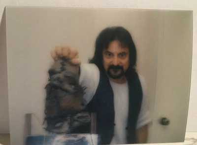 TOM SAVINI & LEATHERFACE MASK cândida lenticular 3D! TEXAS MOTOSSERRA MASSACRE 2! - Imagem 1 de 2