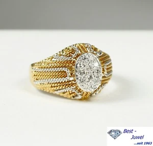 Außergewöhnlicher Ring, 750 Gold, 18 Karat, Diamant 0,18 Carat - Bild 1 von 5