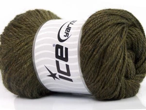 Dark Khaki Norsk Yarn 51733 Ice Yarns Soft Alpaca Wool Nylon Blend DK 100g 240y - Picture 1 of 7