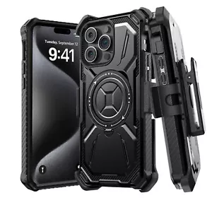 Funda protectora de alta resistencia con clip para cinturón para iPhone 16 Pro Max 15 14 13 12 11 - Imagen 1 de 48