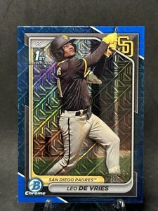 2024 Bowman Chrome Mega #BCP-179 Leo De Vries Blue Mojo Refractor /150 Padres - Picture 1 of 2