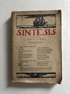 Revista Sintesis N° 14 - 1928 - Jorge Luis Borges - Gomez de la Serna - etc - Imagen 1 de 5