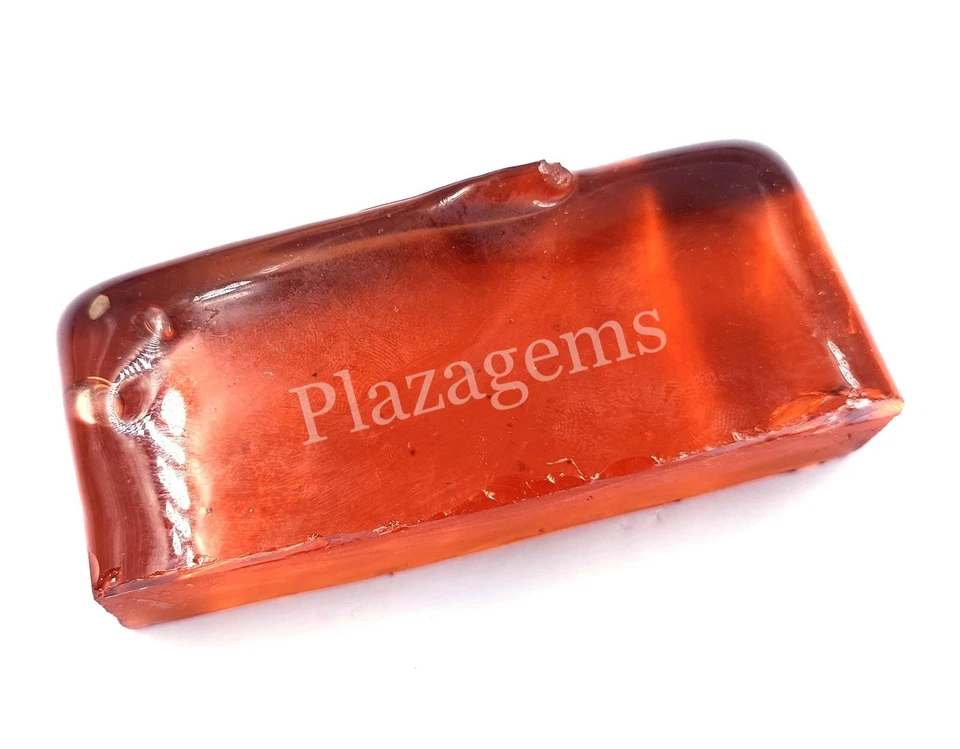 橙色锆石片粗糙宝石透明粗糙 1136 克拉 EGL 天然 4DAN — 第 1/4 张图片