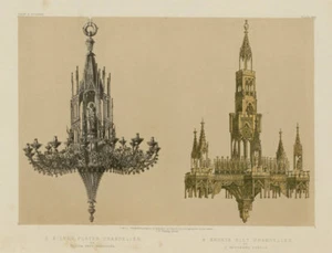 INTERNATIONALE AUSSTELLUNG. Kronleuchter Ysaura Barcelona Herrman Danzig 1862 - Bild 1 von 1