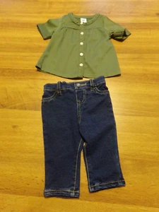 3 Monate Baby Mädchen - 2-teiliges Outfit - Carters Top & TCP Jeggings - Mix & Match - Bild 1 von 6