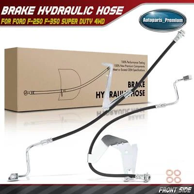2x Manguera hidráulica de freno delantera izquierda y derecha para Ford F-250 F-350 Super Duty 4x4 Foto 1 de 4