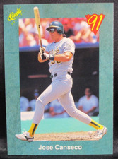 1991 Classic Jose Canseco Baseball Card #T6