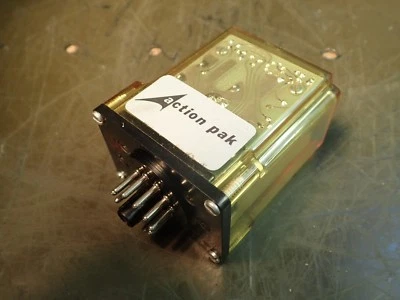 Action-Pak 1000-224 +/-100 mV DC Relay: DPDT Power 120 VAC 11-Pin Base Used Good - Image 1 of 4