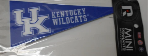 Kentucky Wildcats Mini Pennants. 8 total in package. Felt. 4" x 9"   #383/380 Cover