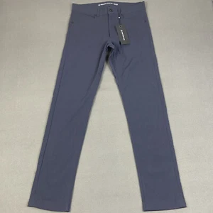 Pantalones Western Rise Para Hombre 30x32 Azul Gris AT Chino Jean Elastizados Negocios Informales - Imagen 1 de 14