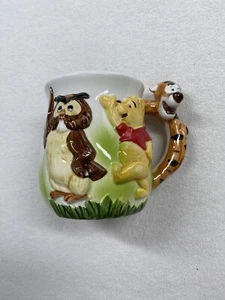 Walt Disney Productions 3D Coffee Mug Winnie-the-Pooh Tigger Handle Owl 4" tall - Picture 1 of 5