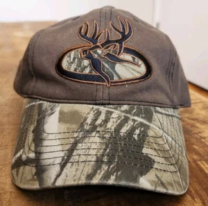 Primos Hunting Calls 6 Panel Baseball Hat Camo Brown Hook and Loop Back - Picture 1 of 7