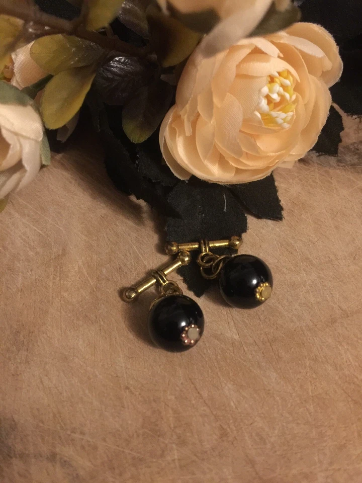 Gemelos de piedras preciosas genuinas hechos a mano - ónix - regalo para él Foto 1 de 2