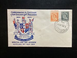 NZ  1954 Centenary of Parliament Cover, Auckland special Pmk unaddressed(NZF675)
