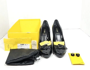 Décolleté Fendi Decollete Vernice Nero Tacchi Alti - Taglia - EU 37,5 | US 7 - Foto 1 di 22
