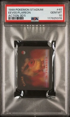 1999 Pokemon Stadium Eevee/Flareon #40 Action 3D’s PSA 10 (Pop 1) (Fresh Cert.) - Image 1 of 4