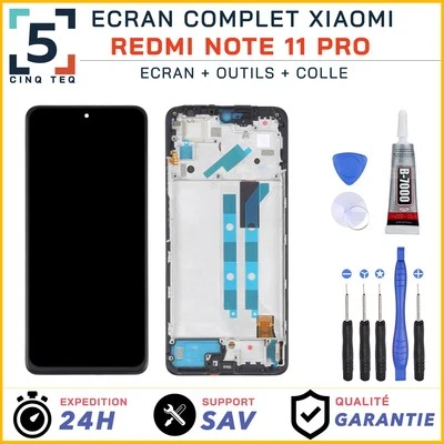 CINQ TEQ Ecran Complet Remplacement pour Xiaomi Redmi Note 11 Pro 4G 5G 2201116SG +Kit