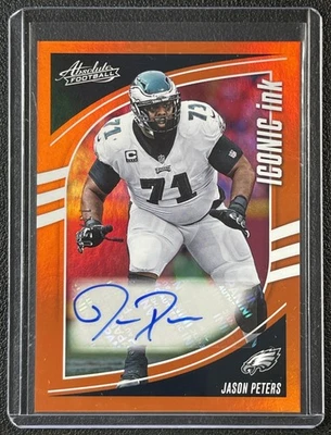 JASON PETERS 2025 PANINI TINTA ICÓNICA ABSOLUTA NARANJA AUTOMÁTICO 13/50 ÁGUILAS Foto 1 de 2