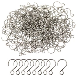 Honbay 200PCS Mini S Shape Hooks Stainless Steel Tiny Ornament Hooks Crystal ... - Picture 1 of 8