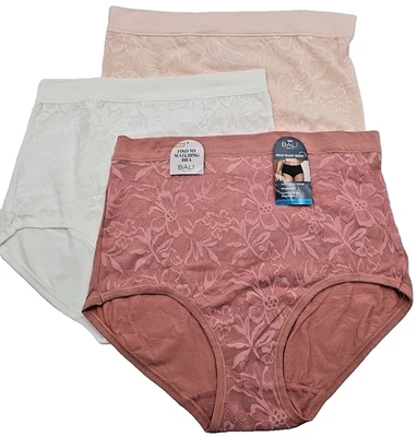 3PK Bali Women's Breathe High Waist BRIEFS Sz 9 2XL Cotton Modal Stretch DFCLB3 - Image 1 of 4