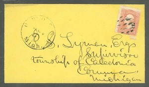 Owosso, Michigan, 3-Cent Pink, Nice Cover - Picture 1 of 1