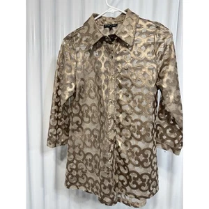 Amazing Hobo Chic Gold And Lace Top - Picture 1 of 5