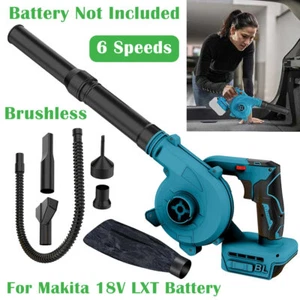 2 in 1 Brushless 6 Speeds Cordless Leaf Blower for Makita 18V LXT Battery Tools - Picture 1 of 12