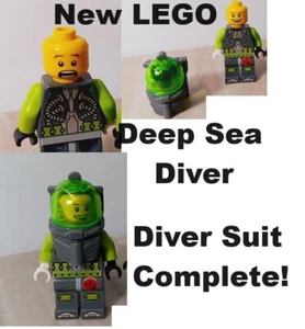 New LEGO Scuba Diving Suit Deep Sea Life Helmet Visors Trans Green HELMET Deep - Picture 1 of 1