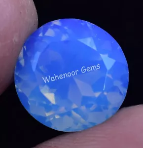 Natural Cornflower Blue Opal 11.95 Ct Round Welo Australian Certified Gemstone - Picture 1 of 6