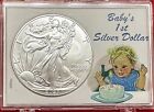 2023 CHRISTMAS "BABY'S 1ST DOLLAR"- 1 OZ. AMERICAN SILVER EAGLE IN CUSTOM CASE