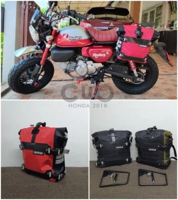 ESTANTE LATERAL + BOLSA PARA HONDA MONKEY 125 BOLSA DE APOYO EQUIPAJE VIAJE 2018 - 2025 Foto 1 de 4