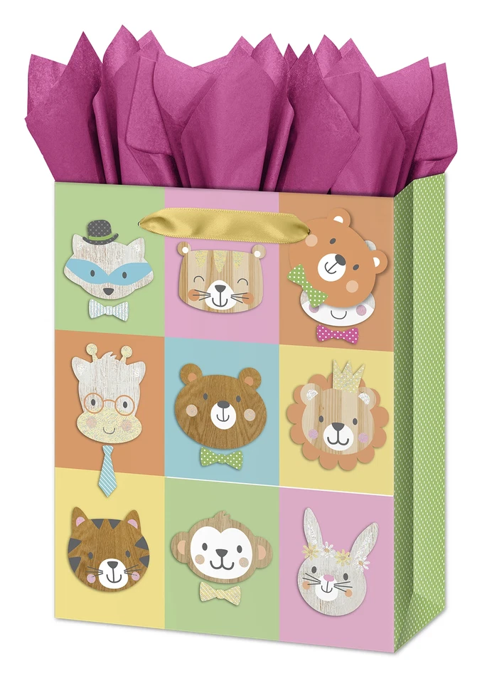 Medium Gift Bag - Animal Faces - Image 1 of 1