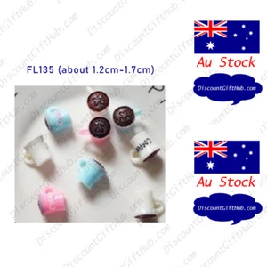 2x Miniature Dollhouse Small Coffee Cup Kitchen Room Food Drink Decor Mini World - Picture 1 of 1