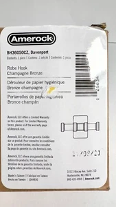 Amerock BH36050 Davenport Single Robe Hook - Champagne Bronze - Picture 1 of 4