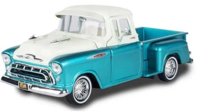 CHEVROLET 3100 Stepside - 1957 - tuquoise / white - MotorMax 1:24 - Photo 1/4