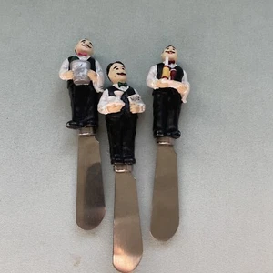 Spreaders. Stainless Steel with Decorative Waiter Handles. Spread Cheese, Butter - Picture 1 of 4