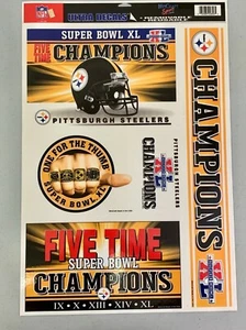 Pittsburgh Steelers Super Bowl XL Champions 11.5"x17" Logo Ultra Decals Football - Picture 1 of 5
