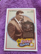 TED WILLIAMS 1991 UPPER DECK BASEBALL HEROES #35 OF 36 