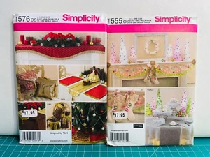 Simplicity 1555 & 1576 Christmas Mantle Fireplace Cloth Runner Traditional Red - Picture 1 of 7