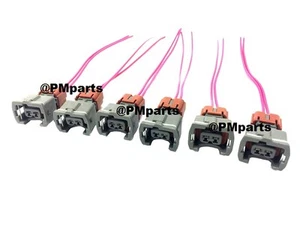 6 of EARLY STYLE FUEL INJECTOR HARNESS CONNECTORS FOR NISSAN 300ZX Z32 VG30 - Picture 1 of 2