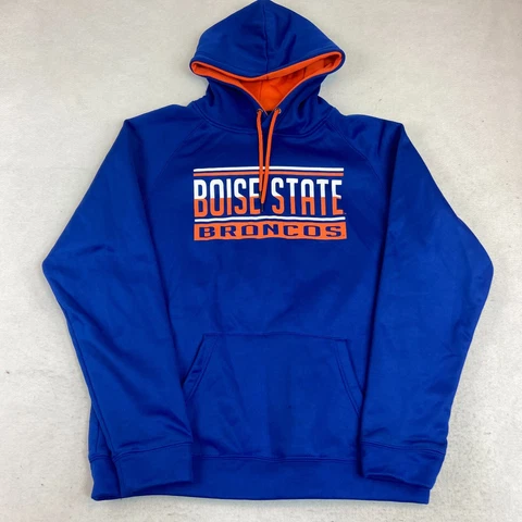 Boise State Broncos Sweatshirt Mens Large Hoodie Pullover Athletic Football Good Cover