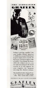Graflex 1929: For Road Speed and Exact Focus Vintage Print Ad - Bild 1 von 1