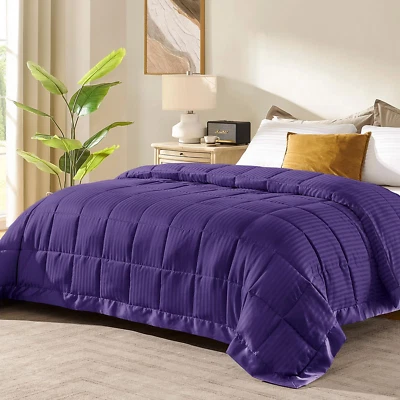 King Size Blanket with Satin Trim, Lightweight down Alternative King Blanket for - Image 1 of 4