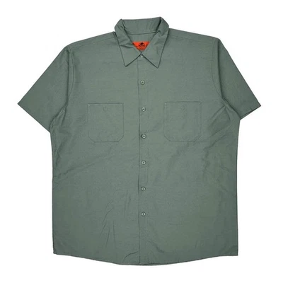 Camisa manga corta Red Kap - XL verde mezcla de poliéster Foto 1 de 4