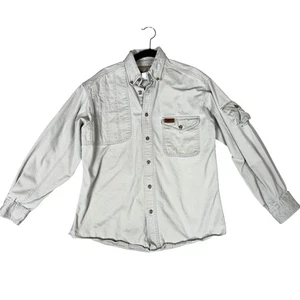 Woolrich Outdoor Guide Canvas Hemd Herren M Khaki Heavyweight Utility Workwear - Bild 1 von 21