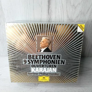 BEETHOVEN 9 SYMPHONIEN OUVERTUREN KARAJAN 6 CD BOXSET 1986 - V.RARE RETRO MUSIC - Picture 1 of 16