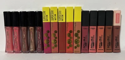 Lote (15) Lápiz labial tono rojo TLB, MAYBELLINE, L’Oreal Red, mate++ lápiz labial #1 Foto 1 de 4