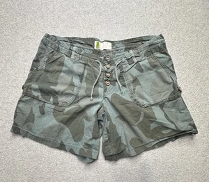 Urban Outfitters Shorts Womens 5 Blue Gray Chino Camouflage Stretch Causal Lady - Picture 1 of 9