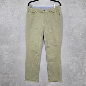 LL Bean Pants Mens 32x32 olive green Standard Fit 5 pocket Chino Cotton stretch - Picture 1 of 7