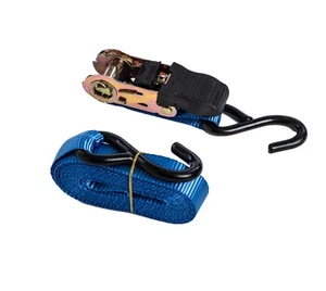 Ratchet Tie-Down Straps f Motorcycle Kayak 1"x15' Blue 1x15 1500lbs 680Kg - Picture 1 of 6